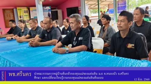 ✨พช.ศรีนคร นำคณะกรรมการหมู่บ้านต้นกล้ากองทุนแม่ของแผ่นดิน ม.6 ต.หนองบัว อ.ศรีนคร ศึกษา แลกเปลี่ยนเรียนรู้งานกองทุนแม่ของแผ่นดินต้นแบบ